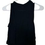 Roxy  Black Ribbed Stretchy Crop Tank Top Small Photo 0