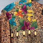 Carole Little Vintage 1990's Women's Beaded Leopard Print Long Blazer Photo 4