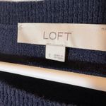 Loft Navy Blue Knit Crew Neck Long Sleeve Sweater Size Small Photo 1