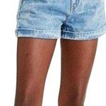 American Eagle  Shorts Womens 4 Mom Short Cuffed Pleated Pockets Denim Blue Photo 1