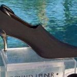 Donald Pliner Leather Shoe Pump Bootie Crepe Elastic Stretch $340 NWT Metal Heel Black Size 6 Photo 7