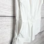 J.Crew Black Label White Poplin Flutter Sleeve Faux Wrap Top Size 2 Petite Photo 12