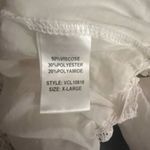 Elan Crochet Off or On The Shoulder Crop Top White coquette Cottage Core sz. XL Photo 8