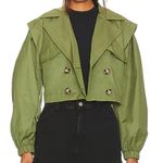 Free People x Revolve Looking Glass Crop Trench Coat Photo 4