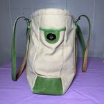 Coach  Leatherwear Hampton 5169 Khaki Cream and green canvas tote bag Photo 7