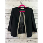 Tahari Women's  Black Blazer with Pearl Trim, Size 8 Photo 1