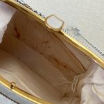 Vintage aluminum purse in white, silver & gold. White Photo 8