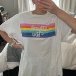 Forever 21 Rainbow “Thank You” Graphic Tee Photo 0