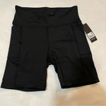 New! Bally Total Fitness Women's High Rise Pocket Shorts XL Black Photo 1