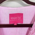 Marié by Victoria Dunn Pink 3D Lace Long Sleeves Mini Kaftan‎ Dress Size Small Photo 1