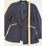 INC Blazer Womens 6 Black Jacket Workwear Academia Minimalist Pockets Preppy Photo 3