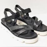 Franco Sarto Urla sandals black white womens size 10 trendy modern casual Photo 1