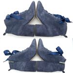 Sam Edelman Boot Tate Dark Blue Suede Block Heel Lace Up Granny Boot Size 5.5 Photo 13