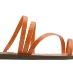 Marc Fisher  Bonina Orange Croc Embossed Sandal, New in Box Photo 2
