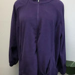 Avenue  Purple Fleece Zip Jacket - Size 30 Photo 0