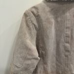 Weather Tamer VTG 90s Beige Suede Faux Fur Shearling Coat Aviator Pilot Sz Large Tan Photo 9