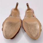 Pedro Garcia Women's Satin Dusty Rose Pink Multi Band Mules Sandals Size 37 Tan Photo 6