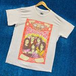 Aerosmith Blues-Based Hard Rock Band Members Beige Graphic T-Shirt Size L Photo 2