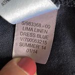 Athleta fold over waist linen navy blue front and back pockets pull on skirt Photo 7