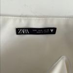 ZARA  Elegant White Ruched Top. Photo 3