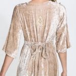 Raga  | Crushed Velvet Aphrodite Plunge Neckline Midi Dress Boho | S Photo 2