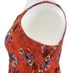 Torrid Boho Burnt Orange Floral Gauze Smocked Halter Top Photo 9