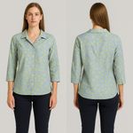 Fresh Produce NWT  Womens Bluebell Petite Floral Lawn‎ Shirt Medium Photo 1