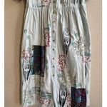 Vtg 1990's VC TORIAS Hand Painted Floral Art To Wear Denim Maxi Dress OS Teacher Size undefined Photo 10