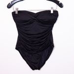 La Blanca Women's Strapless Sweetheart Neckline Ruched Swim Bathing Suit Black 6 Photo 0