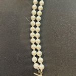 Elegant White Pearl Double Strand Bracelet Photo 2