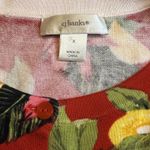 Christopher & Banks  Womens Red Button-Front Short Sleeve Cotton‎ Sweater Sz 14 # Photo 4