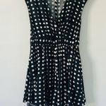 Kelly Wearstler Black White Sleeveless Polka Dot A Line Silk Mini Dress S Photo 0