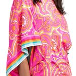 Trina Turk Morning Sunrise pink 70s inspired print Swim Cover Tunic Kaftan dress Photo 4