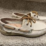 Sperry  Top Sider Women's Boat Shoes Cream Gold Mesh Laces Size 7.5M Photo 0