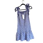 French Connection NWT Peony Doria Ruched Dress In Paradiso Blue Multi Photo 9