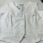 Carole White Pinstripe Women's Vest Size XL Photo 8