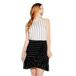 Anthropologie New  New Moon River Wrap Around Pin Striped Skirt - Size Large Photo 2