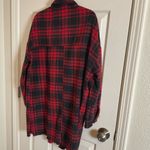 HYFVE Red And Black Plaid Button Down Shirt Jacket Size large Photo 7