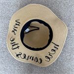 C.C. Here Comes the Sun Wide Brim Floppy Sun Straw Tan Vacation Hat Photo 6
