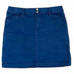 Charter Club  Pant Shop 12 Cotton Spandex Polyester Navy Gold Button Mini Skort Photo 0