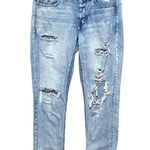 American Eagle Tomgirl Button Fly Jeans Womens 6 Ripped Distressed Grunge Y2K Photo 0