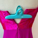 Theia Empire Waist Silk Bright Pink Formal Full Length Dress Photo 10