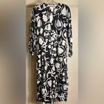 H&M Womens 100% Cotton Long sleeve V-Neck Tie-Belt Floral Bohemian Dress|Size:XS Photo 2