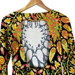 ZARA Mini Dress Womens XS Multicolor Open Back Paisley Floral 70s Psychedelic Photo 5