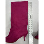 Womans Pullon Knee High Boots Pink 10.5 Square Toe Heel Photo 3