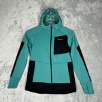 Marmot Shirt Womens Medium Green Black Dawn Hoodie Zip Up Jacket Casual Outdoors Photo 1