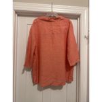 Tahari Women's Heather Coral 100% Linen 3/4 Sleeve Tunic Top Plus Size 1X Curvy Photo 4