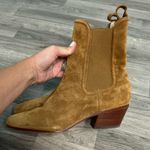 Veronica Beard NEW  Lada Chelsea Boot Suede Western 8 Caramel Brown Photo 4