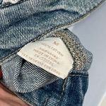 Anthropologie Tinseltown Frayed Distressed Light Wash Denim Jean Button Up Jean Jacket Photo 5