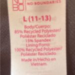 No Boundaries  Juniors' Ribbed Cropped Tankini Top, Size L (11-13) Photo 4